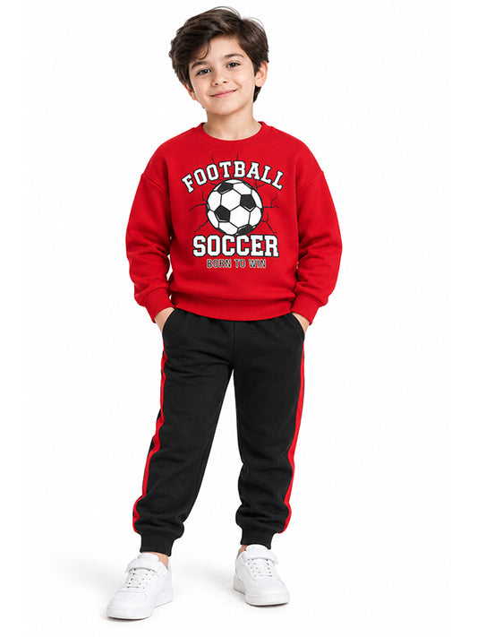 Boys Football Soccer Kids Winter Tracksuit Set model image