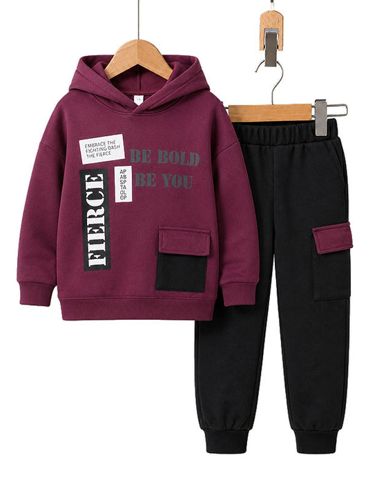 Boys Be Bold Be You Kids Winter Tracksuit Set